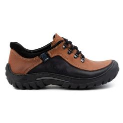 KOMODO Buty męskie trekkingowe skóra 917K ceglane wielokolorowe. Czerwone trekkingi męskie . Za 362.62 zł.