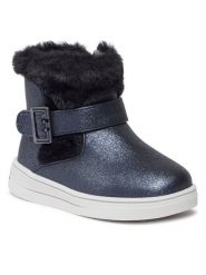 Mayoral Kozaki 42401 Granatowy. Niebieskie buty zimowe dziewczęce Mayoral, bez wzorów, ze skóry, bez zapięcia. Za 229.99 zł.