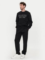 Guess Bluza M4YQ08 K9Z21 Czarny Regular Fit. Czarne bluzy męskie Guess, m, z aplikacjami, z syntetyku, bez kaptura. Za 169.99 zł.