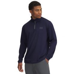 Bluza treningowa z zamkiem błyskawicznym 1/4 Under Armour Match Play. Niebieskie bluzy sportowe męskie Under Armour, m, bez wzorów, bez kaptura, na golfa. Za 283.85 zł.