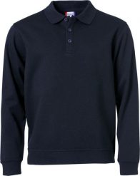 Clique Basic Polo Sweter, materiał antymechacący – dark navy. Niebieskie swetry przez głowę męskie CLIQUE, l, bez wzorów, z bawełny, bez kołnierzyka. Za 159.40 zł.