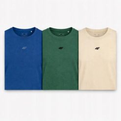 T-SHIRT MĘSKI KOSZULKA 4F ZESTAW LIMITOWANY KOMPLET 3 SZTUKI XXL M3947 SS26. Koszulki sportowe męskie 4f, m, bez wzorów, z bawełny, bez kołnierzyka, bez ramiączek, na fitness i siłownię. Za 113.50 zł.