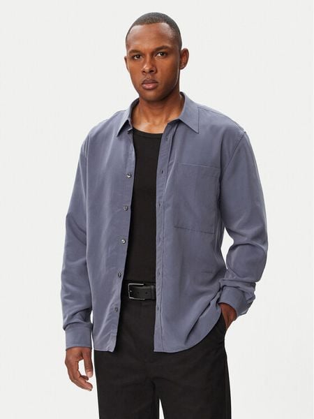 Calvin Klein Koszula Ls Drapey LV04LF113G Fioletowy Regular Fit. Fioletowe koszule męskie Calvin Klein, m, bez wzorów, bez kołnierzyka, bez ramiączek. Za 449.99 zł.
