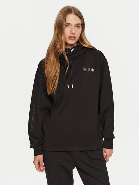Champion Bluza 117515 Czarny Loose Fit. Czarne bluzy damskie Champion, xs, bez wzorów, z syntetyku, bez kaptura. Za 209.99 zł.