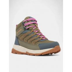 Buty turystyczne damskie Columbia Strata Trail Mid WP. Zielone obuwie sportowe damskie Columbia, bez wzorów, trekkingowe. W wyprzedaży za 359.10 zł.