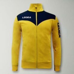 Kurtka treningowa junior Peru Specjal żółto-niebieska. Niebieskie kurtki męskie Legea, m, bez wzorów, do biegania. Za 72.00 zł.