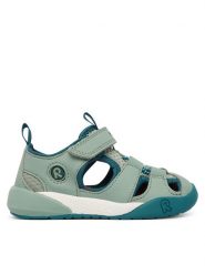 Reima Sandały Lomalla 5400086A Zielony. Zielone sandały chłopięce Reima, ze skóry, bez zapięcia. Za 229.99 zł.