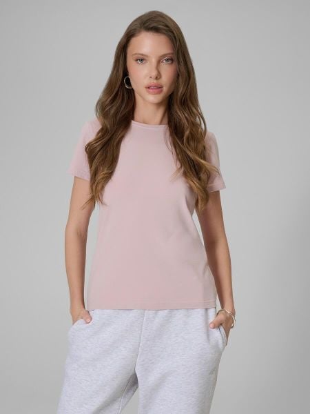 T-shirt slim gładki damski 4F 4FRSS26TTSHF3628. Szare t-shirty damskie 4f, uniwersalny, bez wzorów, z bawełny, klasyczne, bez kołnierzyka. Za 34.99 zł.