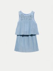 Abel & Lula Komplet top i spódnica 5071 Błękitny Regular Fit. Niebieskie spódniczki dla dziewczynek Abel & Lula, bez wzorów, z syntetyku. Za 209.99 zł.