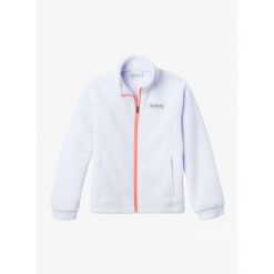 Bluza polarowa dziewczęca Columbia Benton Springs Fleece. Niebieskie bluzy dla dziewczynek Columbia, bez wzorów, z polaru, bez ramiączek, bez kaptura. Za 123.99 zł.