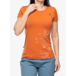 Koszulka wspinaczkowa damska E9 Amma. Brązowe koszulki sportowe damskie E9, bez wzorów, bez kołnierzyka, bez ramiączek. Za 167.99 zł.