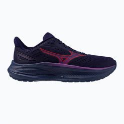 Buty do biegania damskie Mizuno Wave Inspire 22. Fioletowe obuwie sportowe damskie Mizuno, bez wzorów, z materiału, do biegania, mizuno wave. Za 529.99 zł.