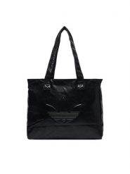 Adidas Torebka Shopper Metallic Pu Bag KR1565 Czarny. Czarne torebki shopper damskie Adidas, bez wzorów, ze skóry, bez dodatków. Za 239.99 zł.