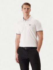 BOSS Polo PL_GOC Chip Paddy 50554583 Biały Regular Fit. Białe koszulki polo męskie Boss, m, bez wzorów, z bawełny, bez ramiączek. Za 499.99 zł.