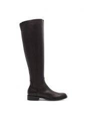 Gino Rossi Muszkieterki MIVAR-02 Czarny. Czarne kozaki damskie Gino Rossi, ze skóry, bez obcasa, na płaskiej podeszwie. Za 459.99 zł.