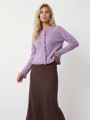 Spódnica midi w panterkę - brązowy. Brązowe spódnice damskie Sinsay, l, bez wzorów, midi. Za 39.99 zł.