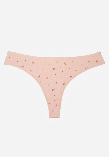 Jasnoróżowe Majtki Stringi z Bawełną w Kwiaty Calylia. Czerwone stringi damskie Born2be, l, bez wzorów, z bawełny. Za 5.99 zł.