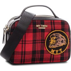 Torebka MY TWIN - Bauletto RA8TBP St Tartan Pap 03085. Czarne torebki do ręki damskie My Twin, z materiału. Za 749.00 zł.