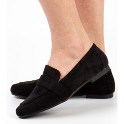 Czarne zamszowe loafersy, mokasyny damskie La.Fi 017b-su. Czarne mokasyny damskie La.Fi, z zamszu. Za 139.00 zł.