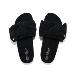 Klapki plażowe damskie Flip Flop Pool Slide. Czarne klapki damskie Flip Flop, bez wzorów, bez obcasa. Za 100.05 zł.