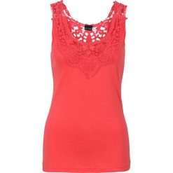 Top z koronką bonprix koralowy. Topy damskie marki DOMYOS. Za 44.99 zł.