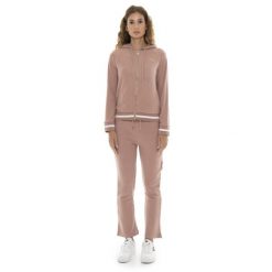 Bluza z kaptur na co dzień na siłownię. Brązowe bluzy damskie LEONE 1947 APPAREL, bez wzorów, z dresówki, bez kaptura. W wyprzedaży za 273.65 zł.