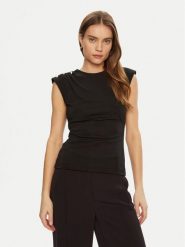 Marciano Guess Bluzka 5RGP07 6263A Czarny Regular Fit. Czarne bluzki damskie Marciano Guess, xxs, z aplikacjami, z syntetyku, bez kołnierzyka, bez ramiączek. Za 239.99 zł.