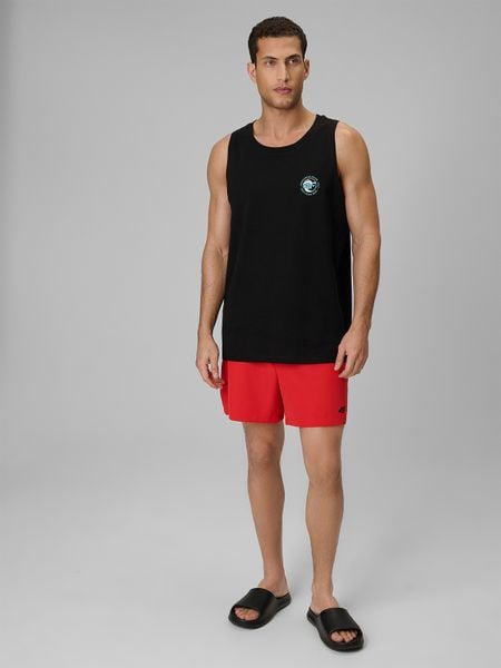 4F Spodenki plażowe boardshorty męskie - czerwone XL. Czerwone kąpielówki męskie 4f, m, bez wzorów, z materiału. Za 59.99 zł.