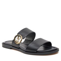 Klapki MICHAEL Michael Kors. Czarne klapki damskie MICHAEL Michael Kors, bez wzorów, bez obcasa. Za 499.99 zł.