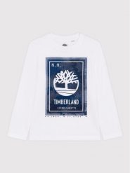 Timberland Bluzka T25T39 D Biały Regular Fit. Białe t-shirty dla chłopców Timberland, bez wzorów, z bawełny, bez ramiączek. Za 109.99 zł.