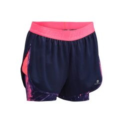 Spodenki fitness kardio 520. Niebieskie szorty sportowe damskie DOMYOS. W wyprzedaży za 39.99 zł.