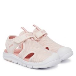 Sandały Puma. Czerwone sandały dziewczęce Puma, z meshu, bez zapięcia. Za 179.99 zł.