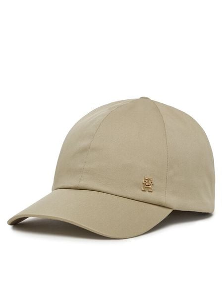 Tommy Hilfiger Czapka z daszkiem Elevated Chic Soft Cap AW0AW17138 Beżowy. Brązowe czapki i kapelusze damskie Tommy Hilfiger, bez wzorów, z bawełny. Za 119.99 zł.