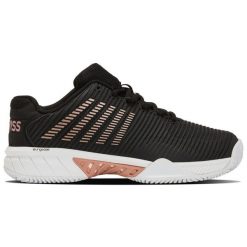 Buty do tenisa damskie K-Swiss Hypercourt Express 2. Czarne obuwie sportowe damskie K-SWISS, bez wzorów, z materiału, tenisowe. Za 632.00 zł.
