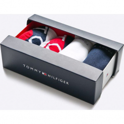 Tommy Hilfiger - Skarpetki (4-pack). Szare skarpety damskie Tommy Hilfiger, z bawełny. W wyprzedaży za 49.90 zł.