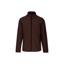 Kurtka Kariban Softshell. Brązowe kurtki męskie KARIBAN, m, bez wzorów, z elastanu, bez kaptura. Za 212.70 zł.