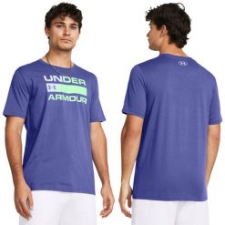 Koszulka fitness męska UNDER ARMOUR 1329582 z krótkim rękawem. Fioletowe koszulki sportowe męskie Under Armour, l, bez wzorów, bez kołnierzyka, bez ramiączek, na fitness i siłownię. W wyprzedaży za 82.87 zł.