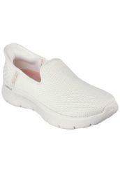Buty SKECHERS SLIP-INS GO WALK FLEX Biały. Białe trampki i tenisówki damskie Skechers, bez wzorów, z materiału, bez zapięcia. Za 279.00 zł.