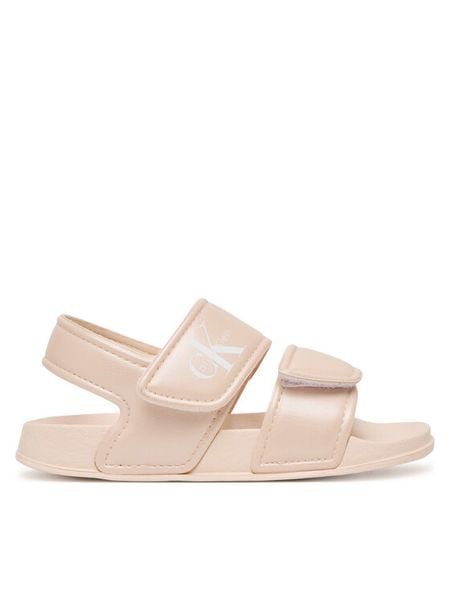 Calvin Klein Sandały V1AF-83266-0376 M Różowy. Czerwone sandały dziewczęce Calvin Klein, ze skóry, bez zapięcia. Za 177.99 zł.