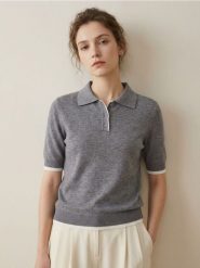 Wiskozowy sweter z kołnierzykiem - szary. Szare swetry damskie Sinsay, l, bez wzorów, z wiskozy, bez kołnierzyka, bez ramiączek, bez kaptura. Za 39.99 zł.