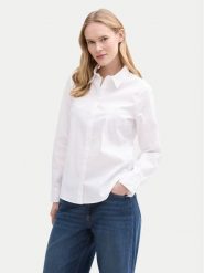 Tom Tailor Koszula 1045243 Biały Regular Fit. Białe bluzki damskie Tom Tailor, bez wzorów, z bawełny, bez kołnierzyka, bez ramiączek. Za 139.99 zł.