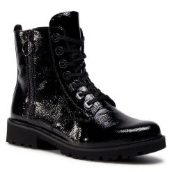 Trapery Remonte. Czarne kozaki damskie Remonte. Za 309.99 zł.