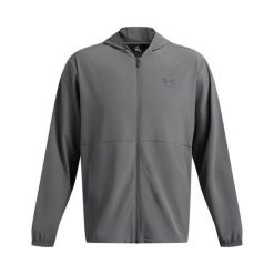 Kurtka przeciwwiatrowa Under Armour. Szare kurtki męskie Under Armour, xl, bez wzorów, z materiału, z kapturem. Za 348.05 zł.