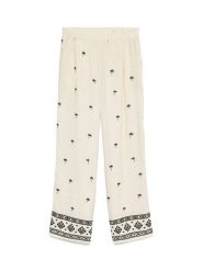 Vero Moda Spodnie materiałowe Kai 10345546 Kremowy Regular Fit. Białe spodnie materiałowe damskie Vero Moda, xl, bez wzorów, z materiału. Za 199.99 zł.