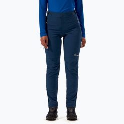 Spodnie shell damskie Berghaus Trail-Explorer. Niebieskie spodnie sportowe damskie Berghaus, bez wzorów, trekkingowe. Za 399.99 zł.