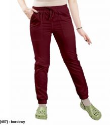 Visent SPODNIE DAMSKIE JOGGERY SPODNIE MEDYCZNE bordowy XL. Czerwone spodnie sportowe damskie Visent, xl, bez wzorów. Za 69.99 zł.