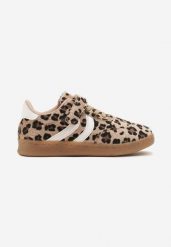 Panterkowe Buty Sportowe Tenisówki z Ozdobnymi Paskami Hirriti. Buty sportowe dziewczęce Renee, bez wzorów, z jeansu, bez zapięcia, tenisowe. Za 69.99 zł.