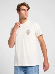 MESKA KOSZULKA LEE RELAXED TEE ECRU 112364544. T-shirty męskie Lee, l, bez wzorów, bez kołnierzyka. Za 79.99 zł.