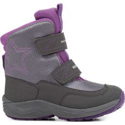 Botki zimowe "New Alaska" w kolorze szaro-fioletowym. Szare botki dziewczęce marki Geox Kids, z gumy. W wyprzedaży za 185.95 zł.