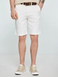 Szorty męskie chinosy białe Rosson 100. Białe spodnie materiałowe męskie Big Star, m, bez wzorów, z bawełny, eleganckie. Za 159.99 zł.
